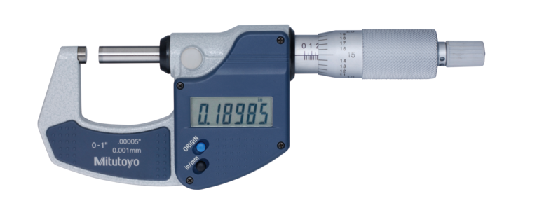 Mitutoyo 293-831-30 | Digital Micrometer | Inch/Metric Range 0 - 1" (0 - 25.4 mm) | w/o Data Output, Ratchet Stop