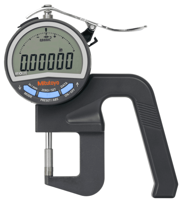 Mitutoyo 547-400A | Digital Thickness Gauge | High Accuracy | Inch/Metric | Range 0-0.47" | Resolution 0.00005"