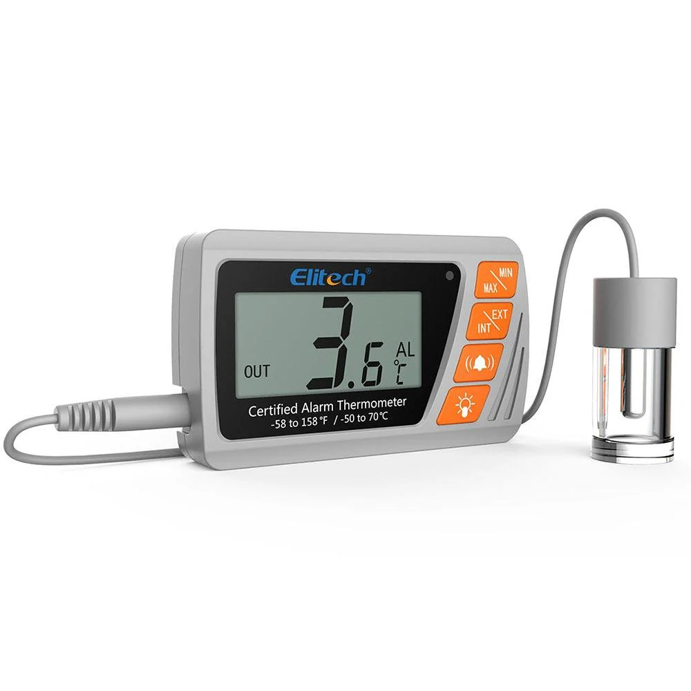 Elitech VT-10 | Vaccine Thermometer With Glycol Bottle Probe | For Medical Freezer Pharmacy