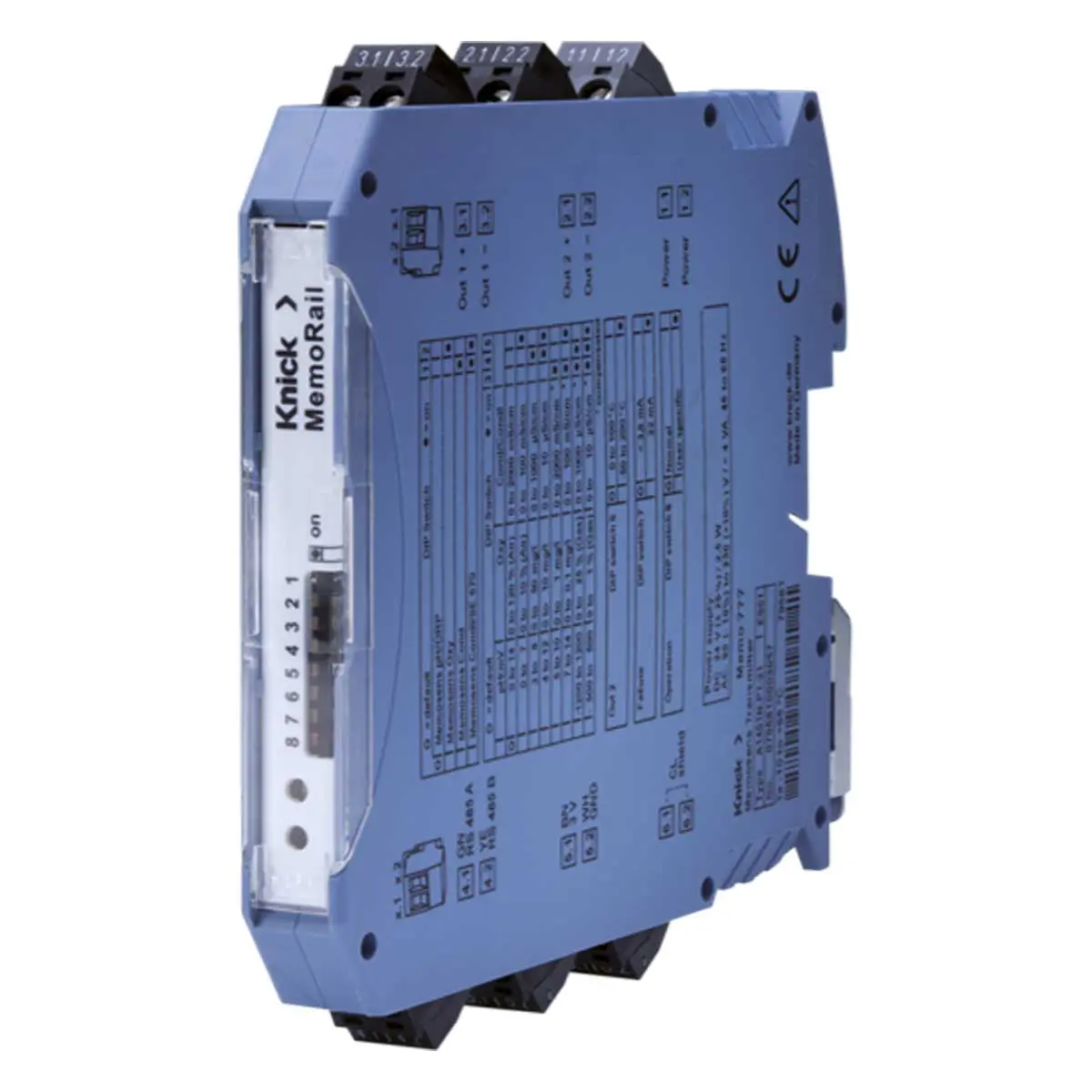 Multi-parameter Memosens Transmitter | MemoRail DIN Rail-Mounted | Temperature -14 to 149 °F (-10 to 65 °C)