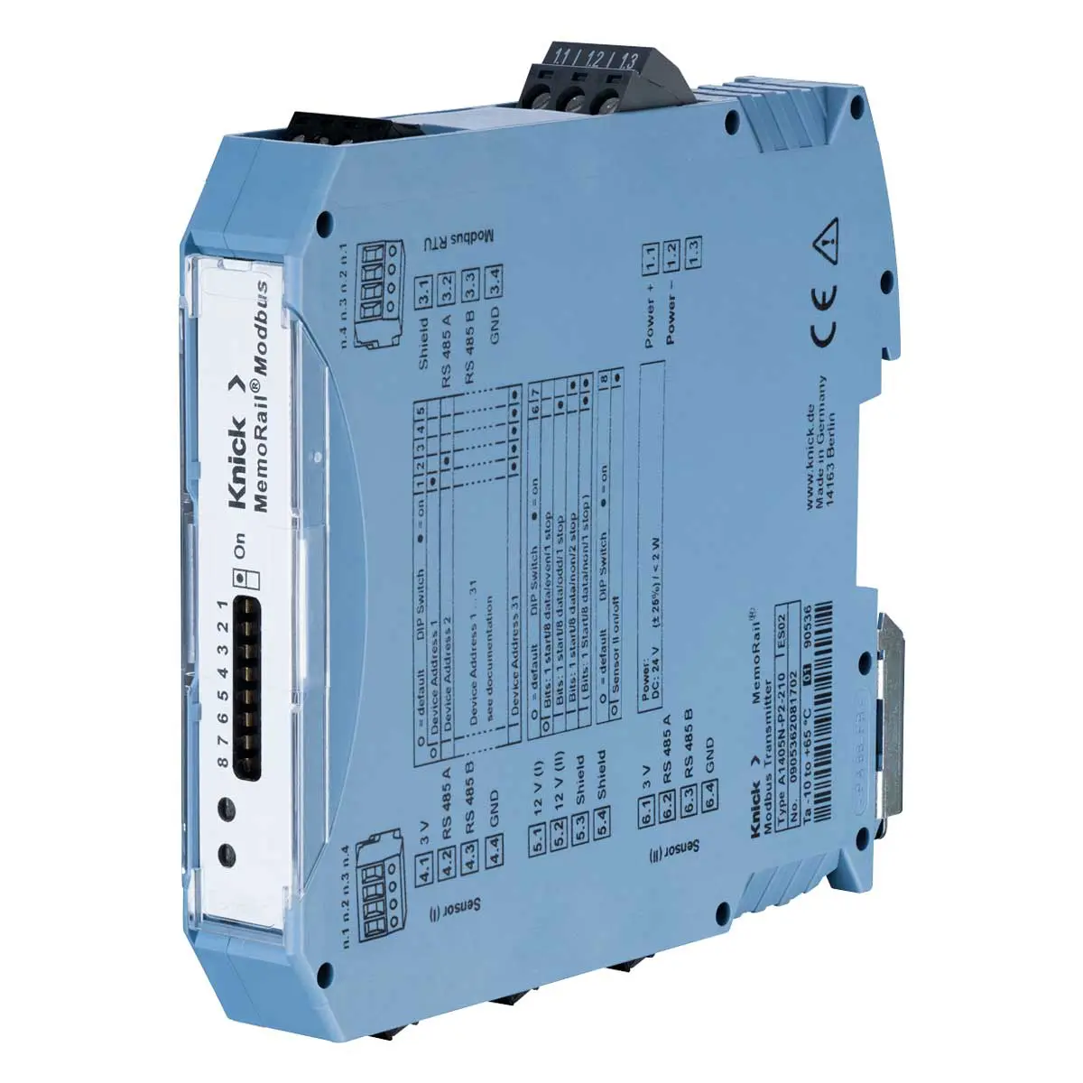 Memosens Transmitter with Modbus RTU | MemoRail Modbus DIN Rail-Mounted
