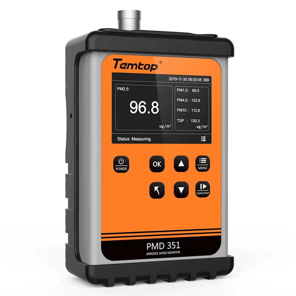 Elitech PMD 351 | Temtop Handheld Particle Counter Particulate Meter For PM1.0/PM2.5/PM4.0/PM10/TSP