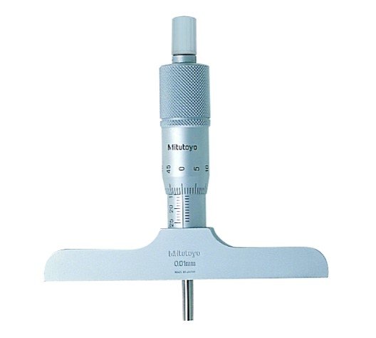 Mitutoyo 128-102 | Depth Micrometer | Series 128 | Graduation 0.01 mm | Flatness 2 µm | Parallelism 5 µm | Range 0 to 25 mm | Weight 250 g