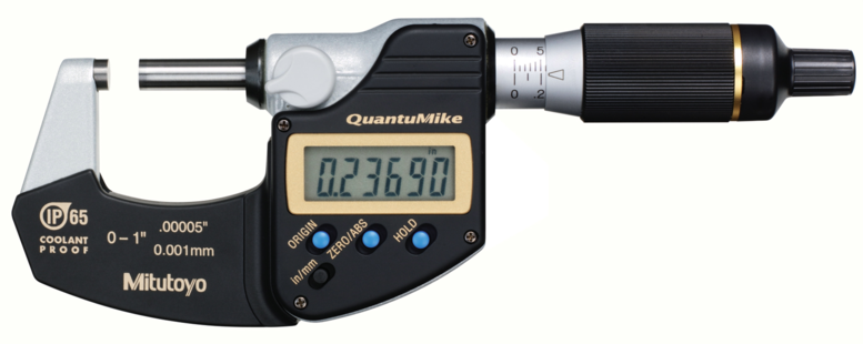 Mitutoyo 293-185-30 | Digital Micrometer QuantuMike IP65 Inch/Metric | Range 0 - 1" (0 - 25.4 mm), w/o Output - generaltechuae
