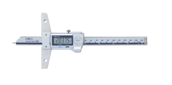Mitutoyo 571-311-20 | Digital ABS Depth Gauge | Series 571 | Pin Type | Digital Step 0.005 Inch | Range 0 to 6 Inch | Weight 207 g