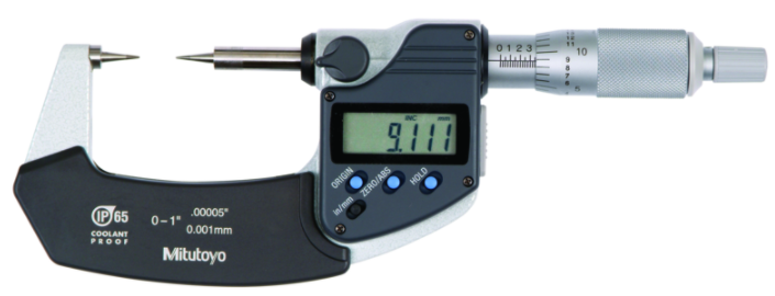 Mitutoyo 342-351-30 Digital Point Micrometer IP65 Inch/Metric, 0-1", 15° Tip - generaltechuae