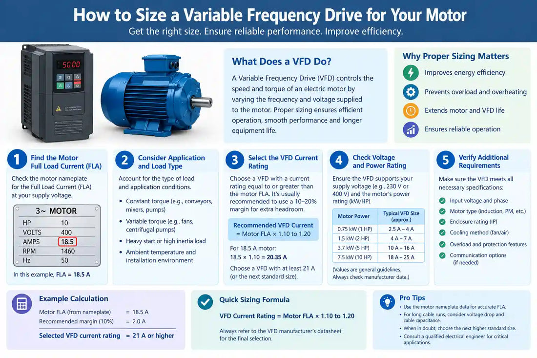 How to Size a Variable Frequency Drive for Your Motor