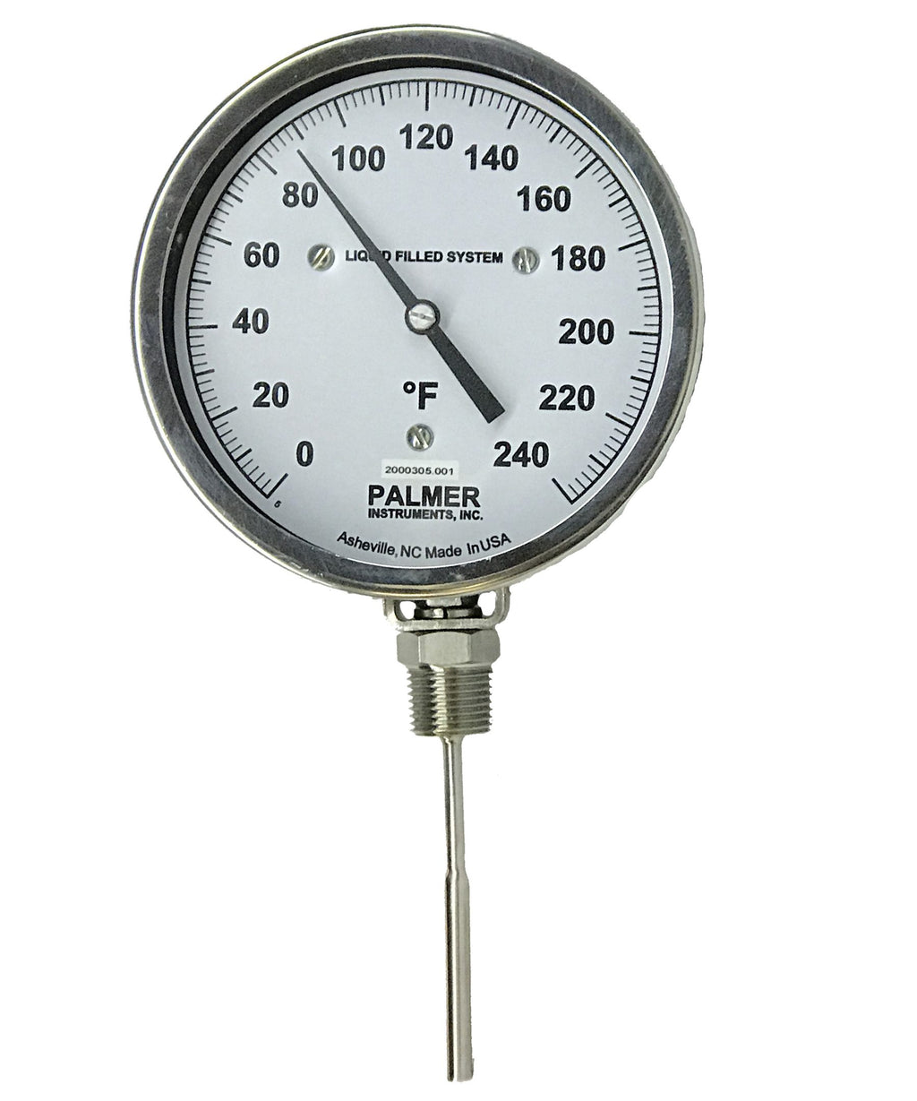 Palmer Wahl 1050_Dial | 1050 Series Rigid Stem Direct Drive Dial Thermometer | 5 in, 1/2 in NPT - generaltechuae