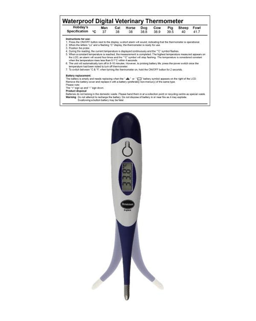 Brannan 11/035/3 | Advanced Digital Veterinary Thermometer | 32 to 42.9 °C, °C/°F - generaltechuae (2)