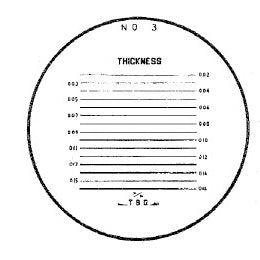 Flexbar 12257-3 | Reticle #3 for 10X Pocket Comparator | 1-3/8 in Dia. - generaltechuae