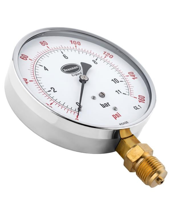 Brannan 35/796/0 | Contractor Pressure Gauge | 115 mm, 0 to 300 psi & bar, 1/4" NPT, plastic window - generaltechuae (2)