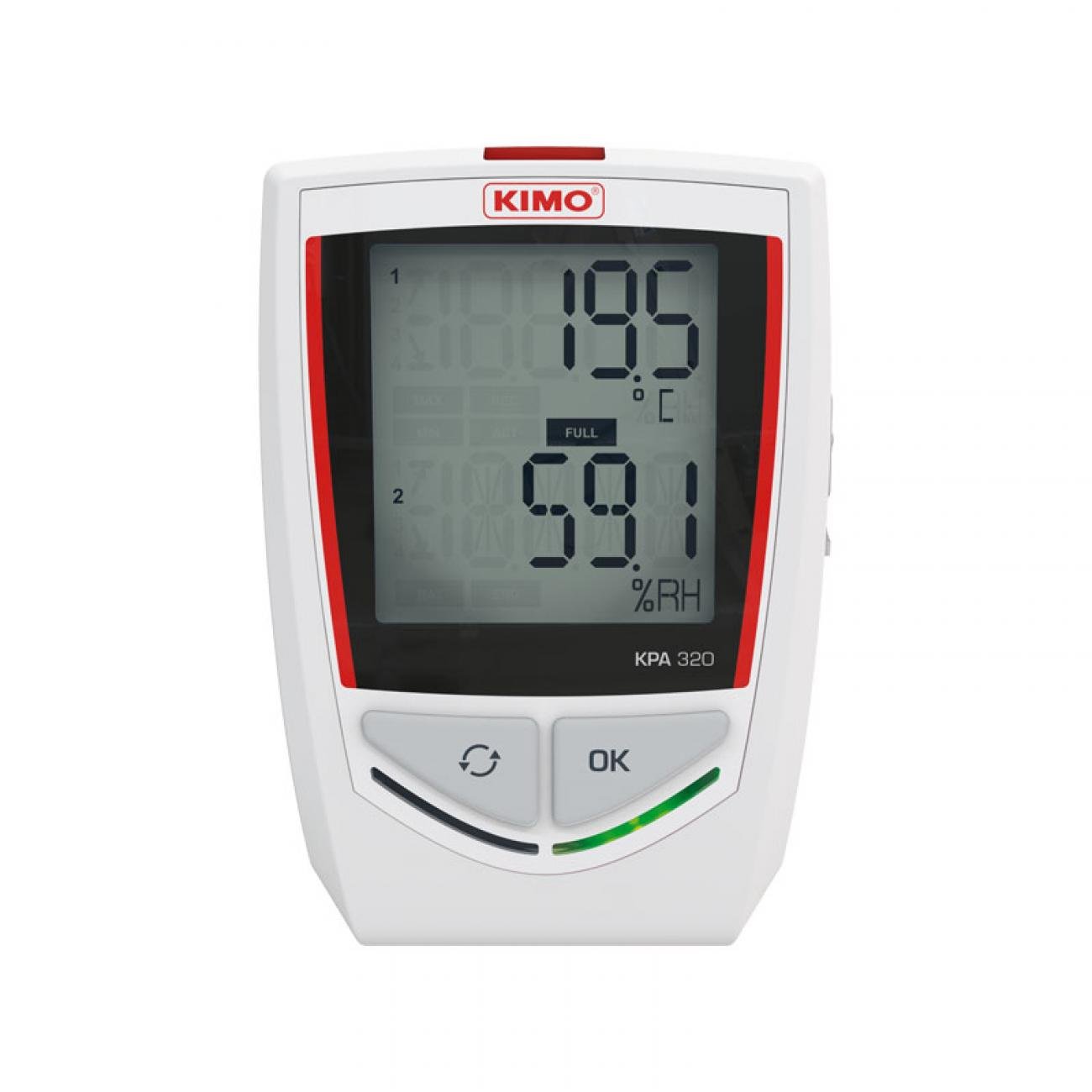 KISTOCK DATA LOGGER | Temperature: from -20 to 70 °C | Humidity: from 5 to 95%RH | Atmospheric pressure: from 800 to 1100 hPa
