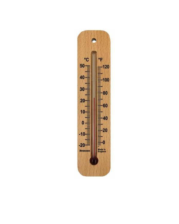 Brannan 14/210/3 | 150 mm Wood Wall Thermometer | -20 to +50 °C/°F - generaltechuae