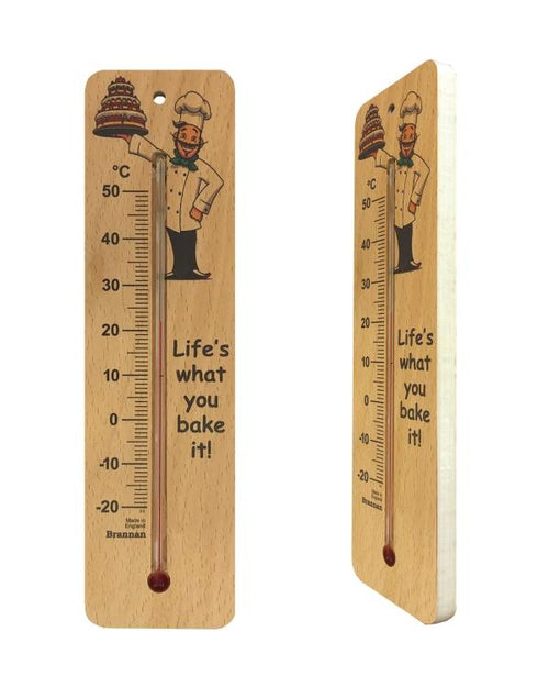Brannan 14/227/2 | 215 mm Wide Wood Wall Thermometer, Pastry Chef Design | -20 to +50 °C - generaltechuae (2)