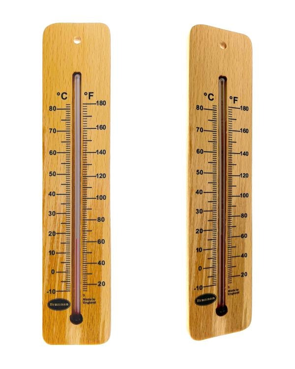 Brannan 14/250/2 | 215 mm Wood Wall Thermometer, High Range | -10 to +80 °C, Celsius only - generaltechuae (2)
