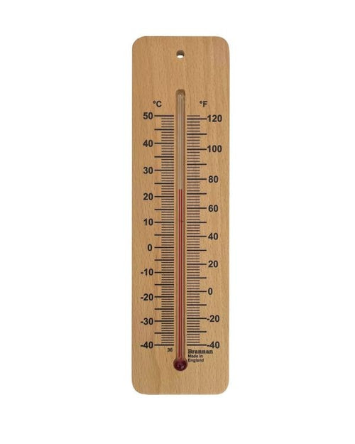 Brannan 14/252/3 | 215 mm Wood Wall Thermometer, Low Range | -40 to +50 °C/°F - generaltechuae