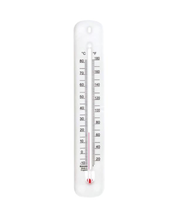 Brannan 14/445/3 | 215 mm Plastic Wall Thermometer, High Range | -10 to +80 °C/°F - generaltechuae