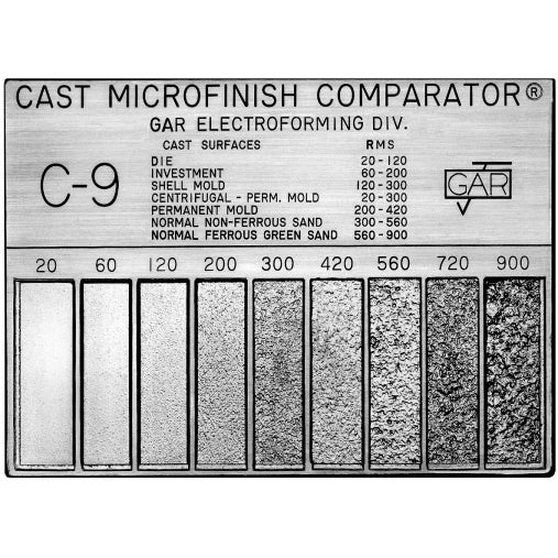 Flexbar 16039 | Cast Microfinish Comparator | Inch, 9 specimens - generaltechuae