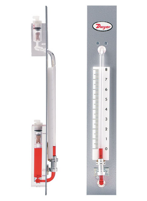 Dwyer Instruments 1235-12-W/M | Well-type manometer | Range 0-12 | 14 oz mercury required
