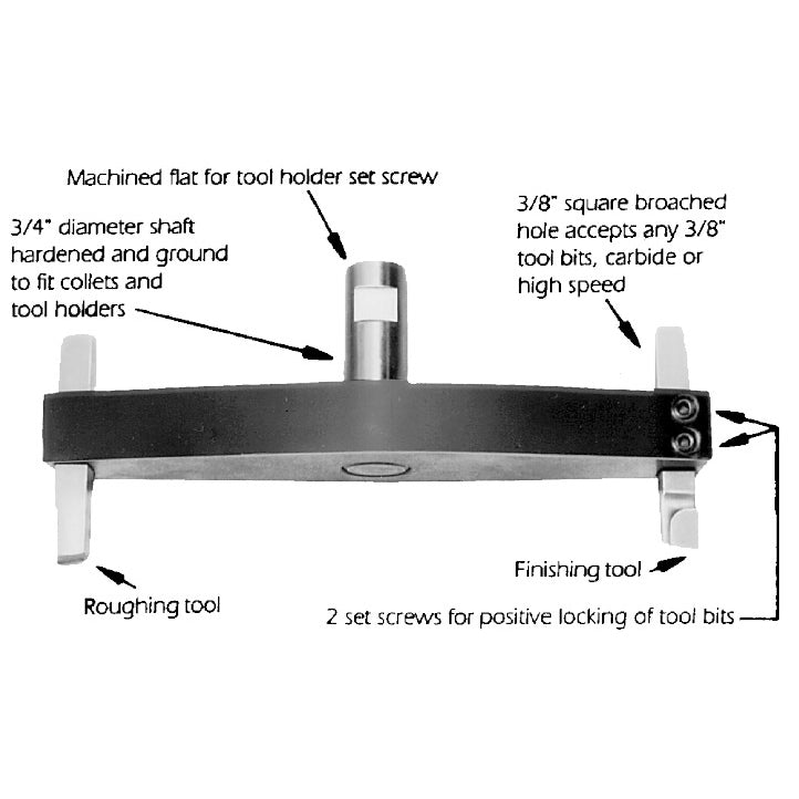 Flexbar 19009 | Simul-Cut Fly Cutting Tool | 9 in - generaltechuae