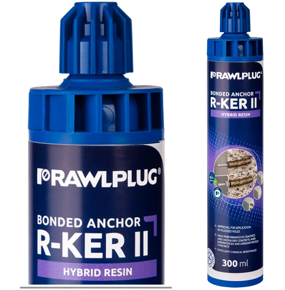 Rawlplug R-KER-II-300-SV | R-KER-II Hybrid Bonded Anchor, Standard, SV Label | 300 ml cartridge - generaltechuae