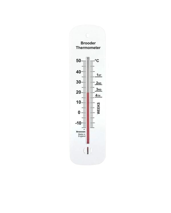 Brannan 20/155/2 | Plastic Wall Brooder Thermometer | 150 mm, -10 to +50 °C - generaltechuae