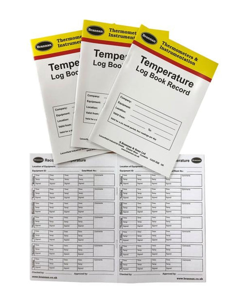 Brannan 22/496/2 | Temperature Log Book Kit | Vertical Fridge/Freezer Thermometer - generaltechuae (2)