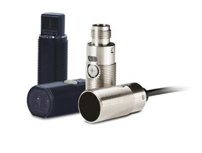 OMRON E3FA-DP23 | Photoelectric sensor, M18 axial, plastic body, red LED, diffuse, 1m, PNP, L-ON/D-ON selectable, M12 connector