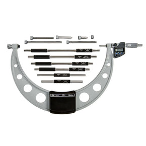 Mitutoyo 340-352-30 Outside Micrometer with Interchangeable Anvils, Range 0-6"