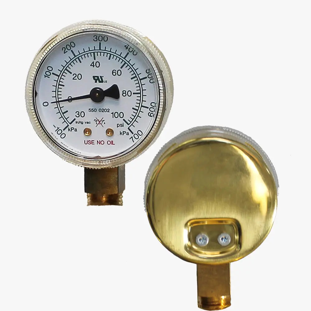 CONCOA 5500299 | Replacement Pressure Gauge for 200 Series | Chrome Brass, 0-600 PSIG (0-40 BAR)