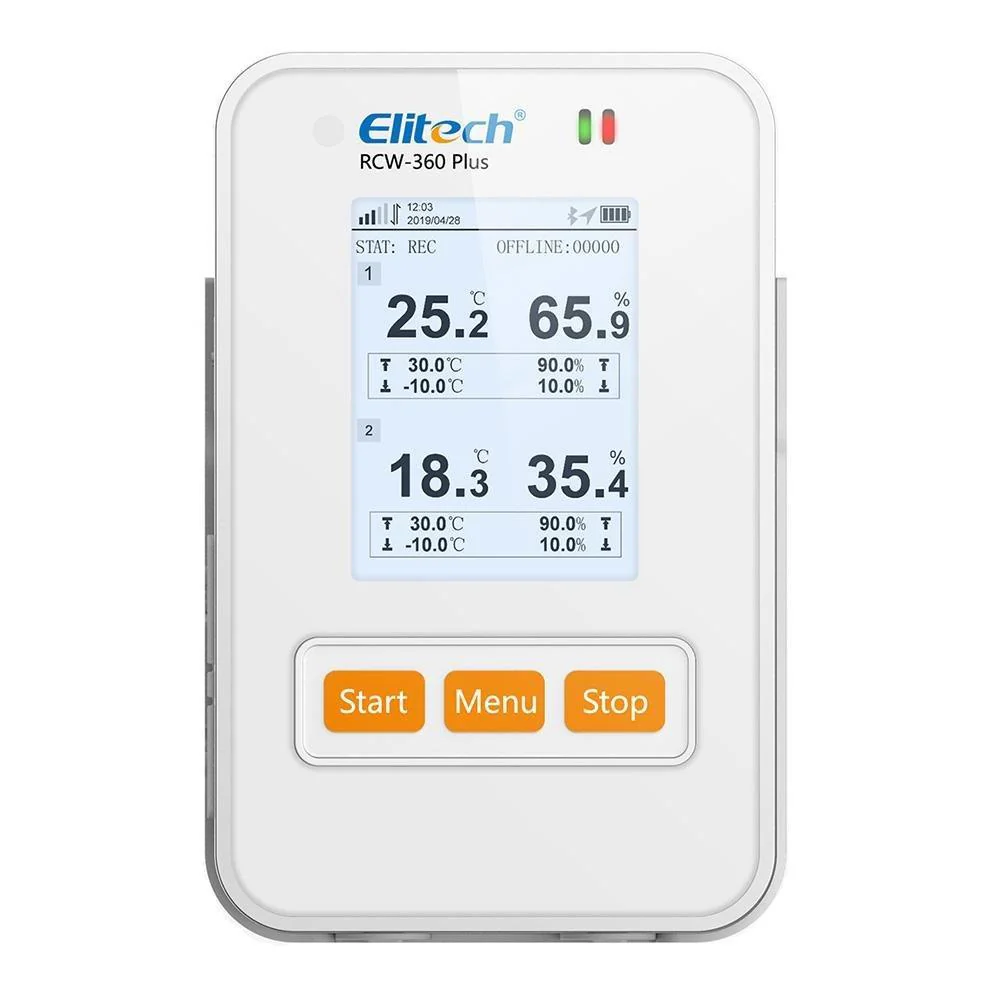 Elitech RCW-360P-WiFi-THDE |  WIFI Digital Data Logger | Real-Time Temperature Humidity Location Tracker