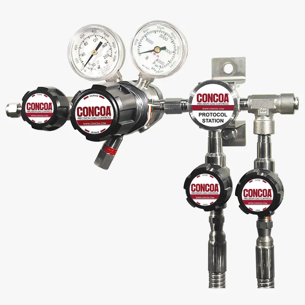 CONCOA 5290158-01-CON | 529 Series Protocol Switchover Station | Chrome-Plated Brass, 4500 PSIG
