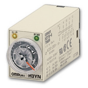 OMRON H3YN-4 100-120VAC | Timer, plug-in, 14-pin, multifunction, 0.1s to 10 min short time range model, 4PDT, 100-120 VAC supply voltage