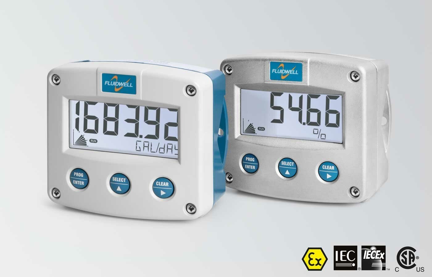 FLUIDWELL F490 Intrinsically safe - Loop Powered, Multi-Purpose Indicator |  Temperatures between -30°C up to +70°C (-22°F up to 158°F).