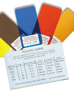DeFelsko STDSHIMS | Non-Certified Precision Plastic Shims | Set of 5, 25 to 500 µm - generaltechuae