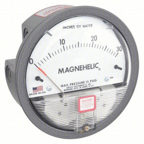 DWYER Differential Pressure Gauge | Range 0 to 30 in wc |  1/8 in NPT Female | Dual Single-Side or Back