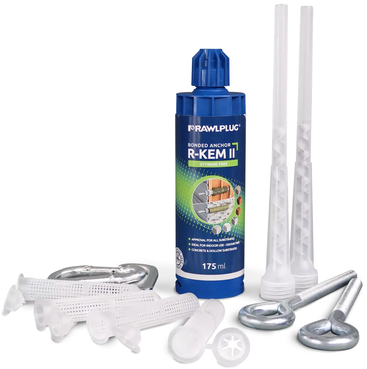 Rawlplug R-PDL3-SWINGSET1 | Swing Set, Two-Point Ceiling Fixing with R-KEM-II | 11 elements, up to 2 - generaltechuae