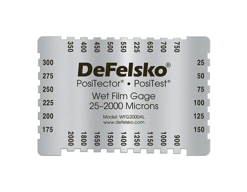 DeFelsko WFG80AL10PK | Aluminum 4-Sided Wet Film Thickness Gage, 10 Pack | 1–80 mils - generaltechuae