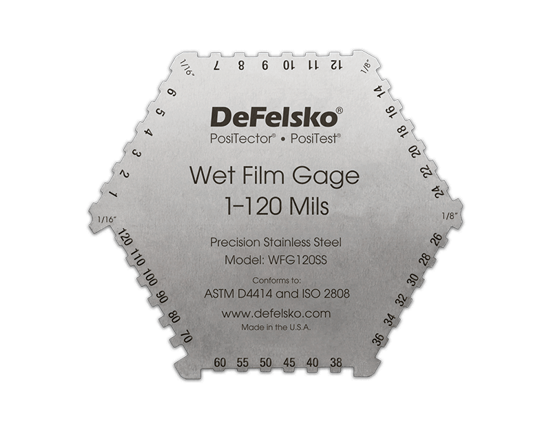 DeFelsko WFG2000SS | Stainless 6-Sided Wet Film Thickness Gage | 25–2,000 µm - generaltechuae