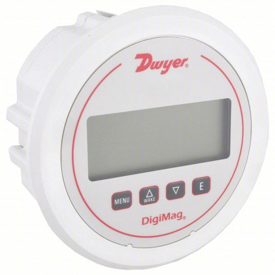 DWYER Digital Differential Pressure Gauge | Range  0 to 5 in wc | 1/8 in Tubing, Back |  DigiMag DM-1000,