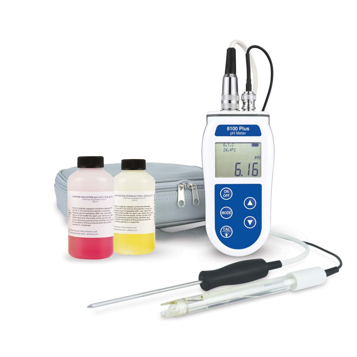 ETI 860-820 | 8100 Plus pH Temperature Meter Kit | With Electrode & Probe, IP66/67 - generaltechuae