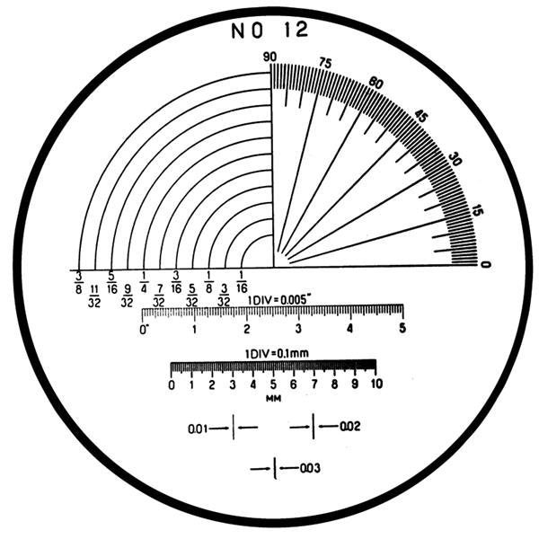 Mitutoyo 183-113 | Reticle | For Pocket Comparators | Series 183