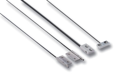 OMRON E32-T15ZR 2M | Fibre optic sensor, through-beam, square flat form head, high flex R1 fibre, 2 m cable