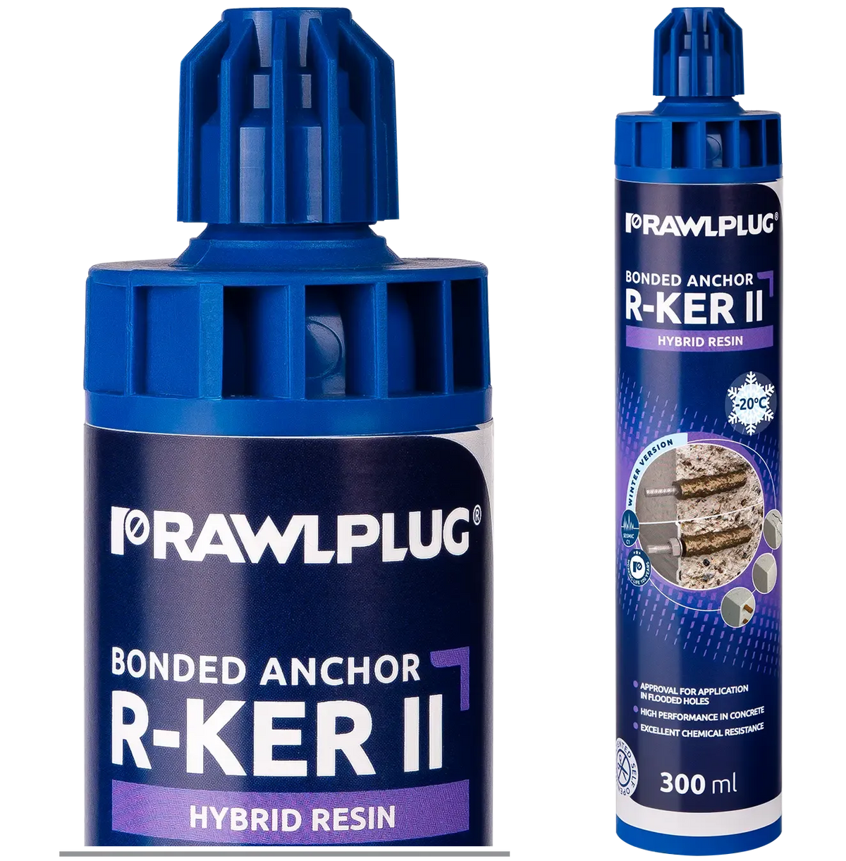 Rawlplug R-KER-II-300-W | R-KER-II Hybrid Bonded Anchor, Winter Version | 300 ml cartridge - generaltechuae