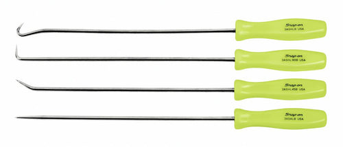 Snap-on ASAL204BHV | 4 pc Acetate Handle Long Pick Set | 4-piece set, acetate handles