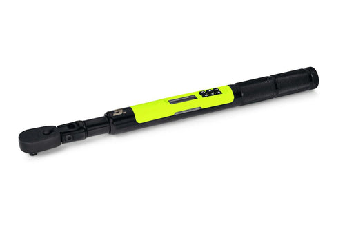 Snap-on ATECH1FS300VH | 1/4 in Drive Flex-Head TechAngle Micro Torque Wrench | 15-300 in-lb, Black Oxide/Hi Vi