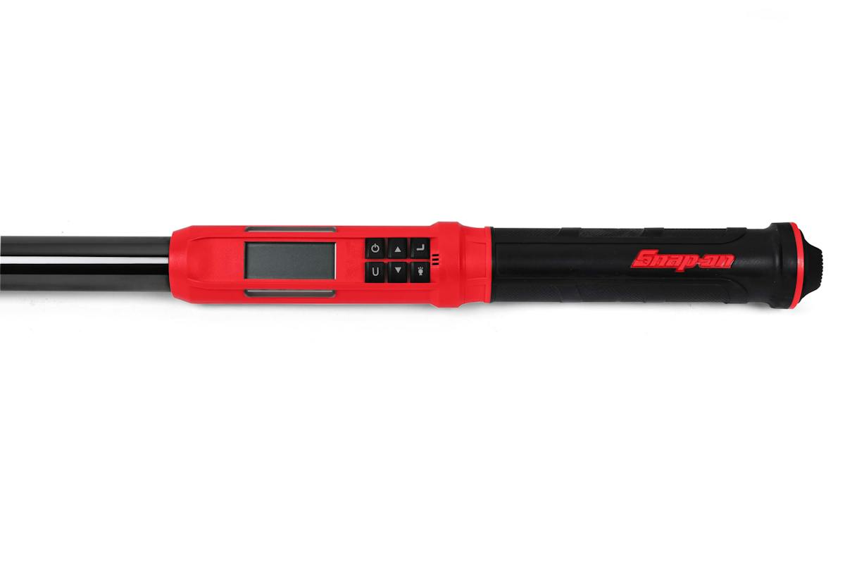 Snap-on ATECH3F300VR | TechAngle Flex-Head Electronic Torque Wrench | 1/2 in Drive, 15–300 ft-lb, Red/Black