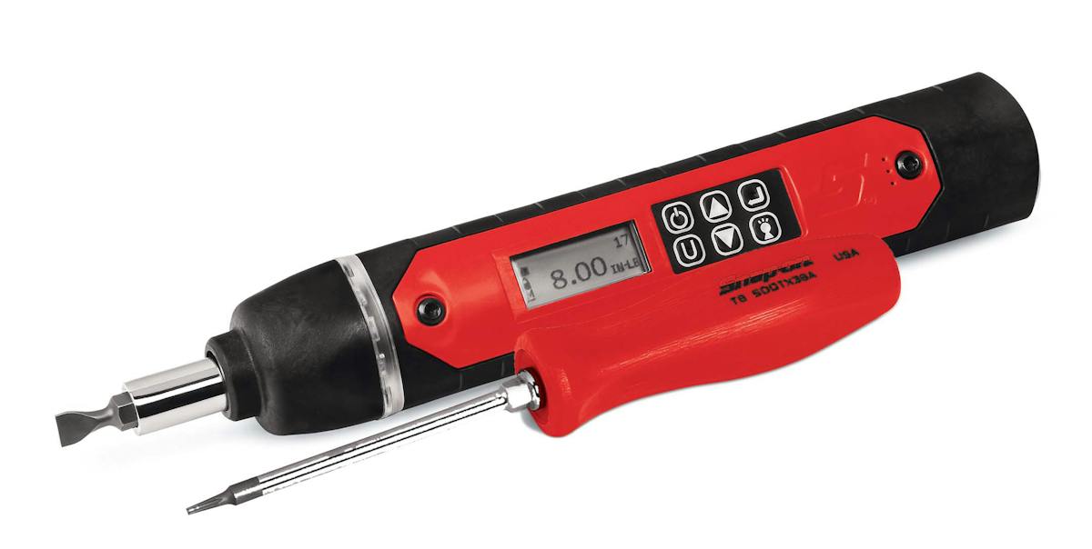 Snap-on ATECHMS80F | TechAngle 1/4 in Hex Electronic Torque Screwdriver | 4-80 in-lb, 1/4 in Hex