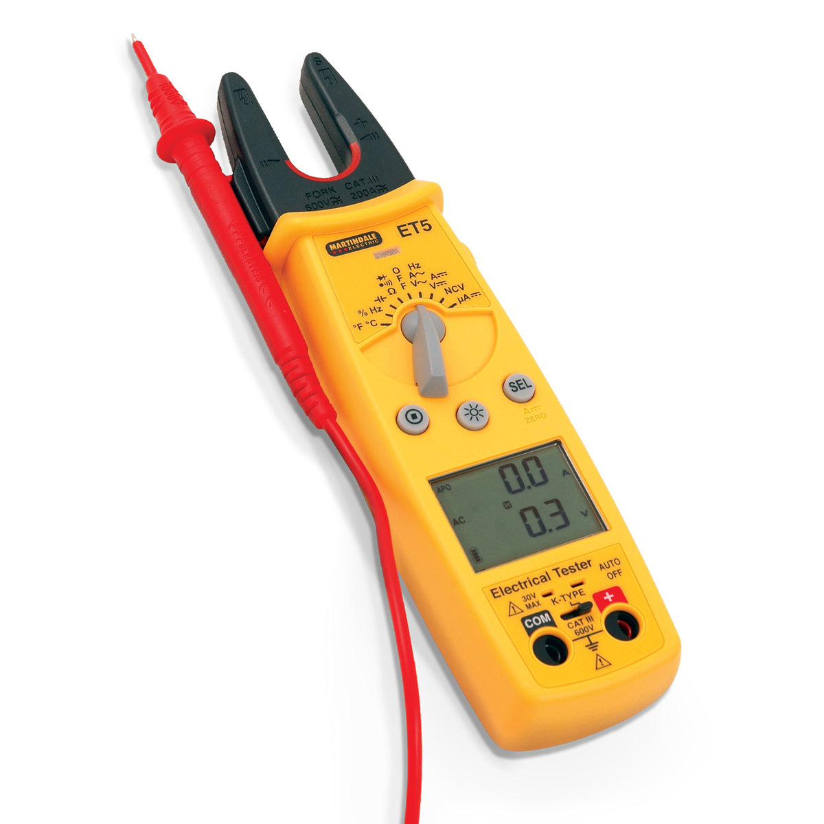 Martindale MARET5 | ET5 Open-Jaw Electrical Tester | 200A AC/DC, Temperature - generaltechuae
