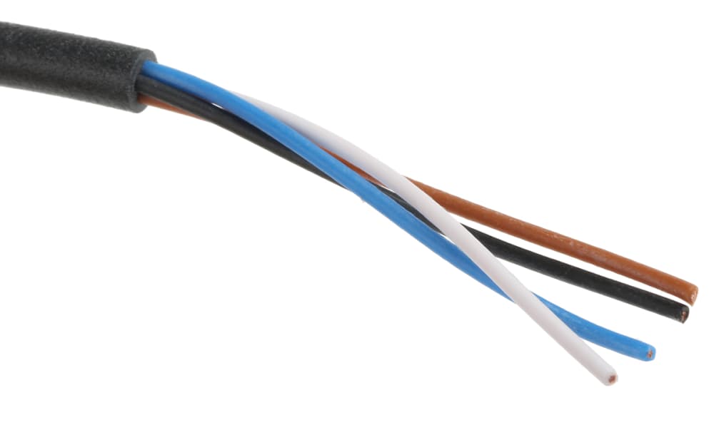 ifm EVC005, Female 4 way M12 to Unterminated Sensor Actuator Cable, 5m